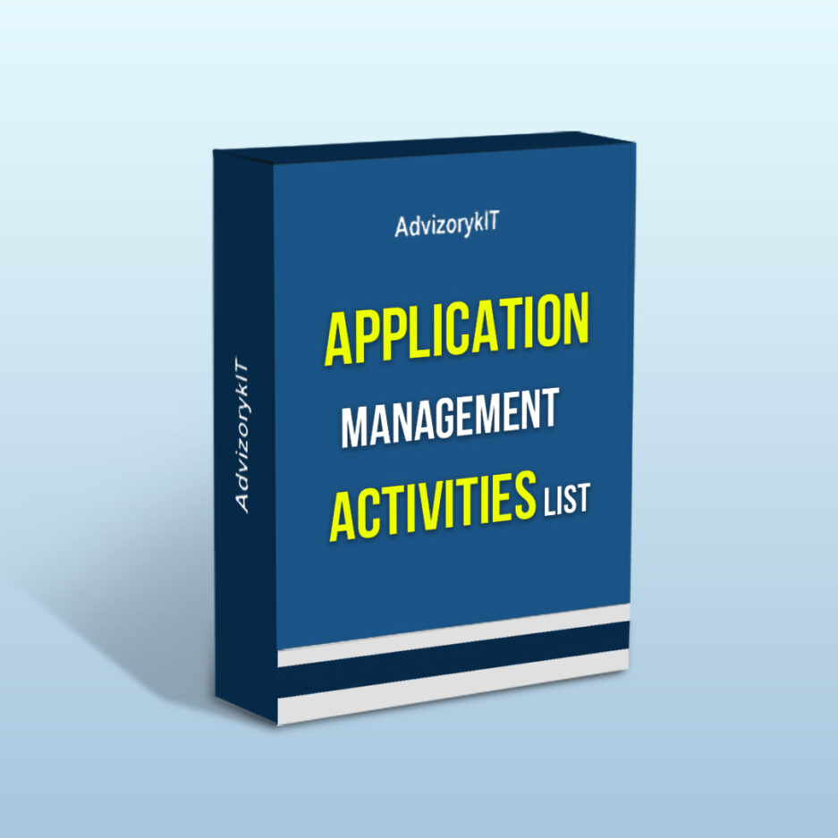 Application Management Activities List