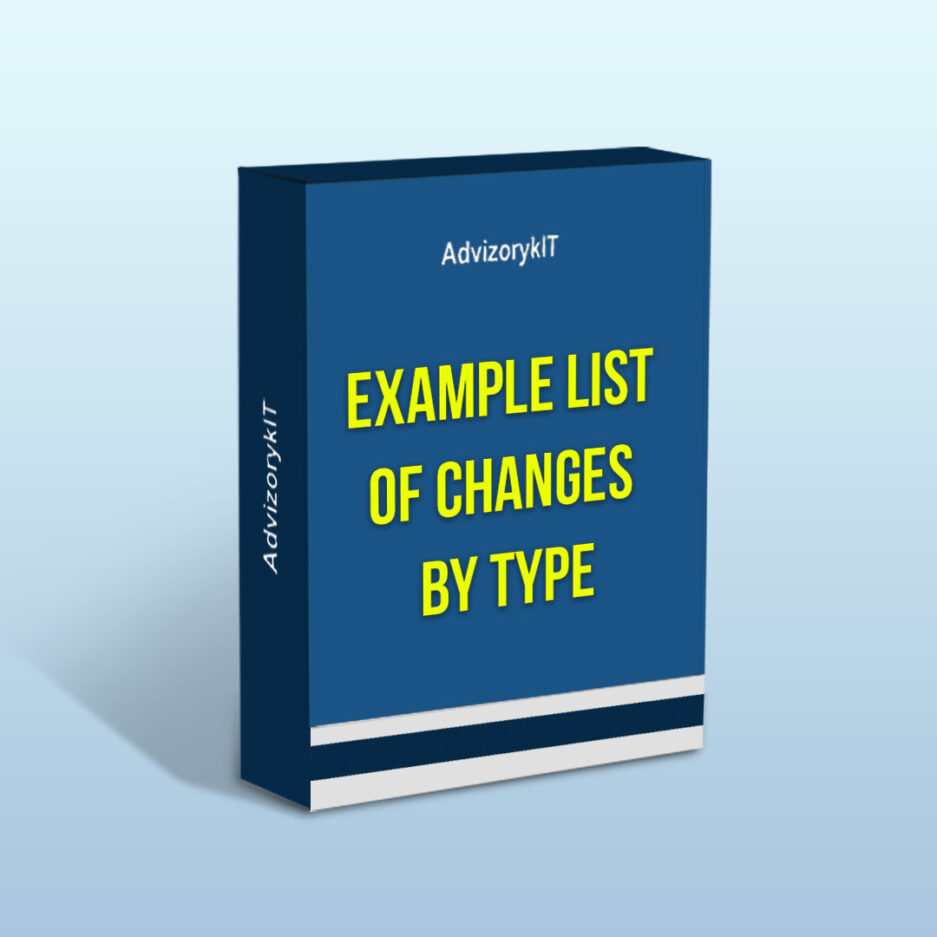 Example List of Changes By Type