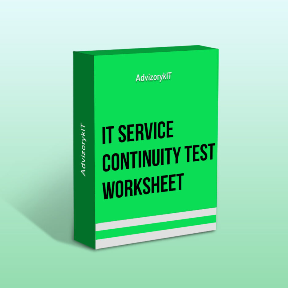 IT Service Continuity Test Worksheet