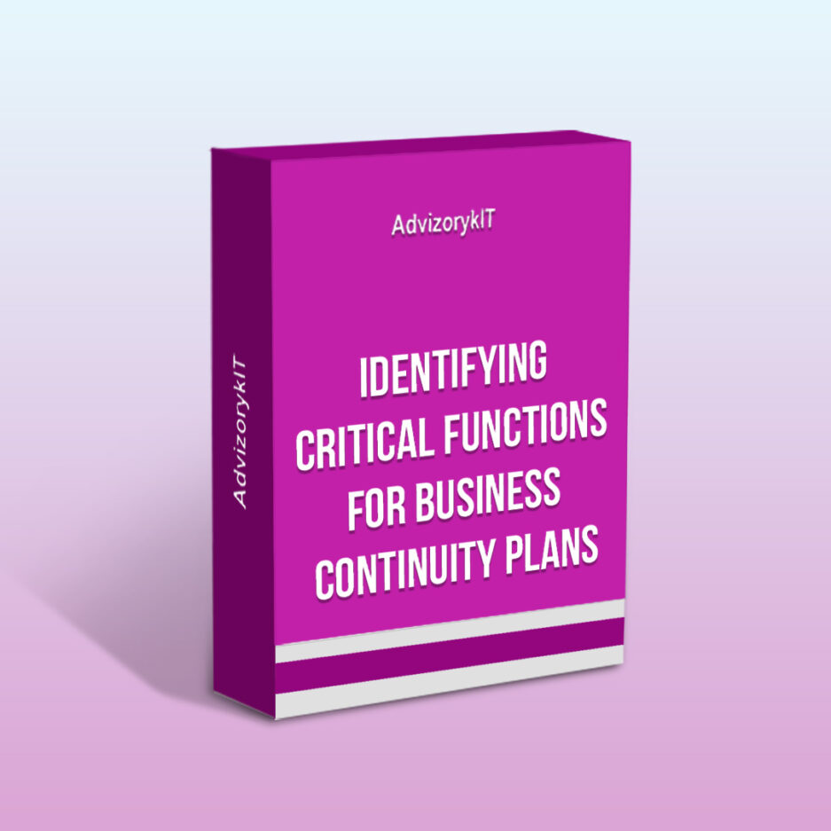 Identifying Critical Functions For Business Continuity Plans