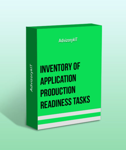 Inventory Of Application Production Readiness Tasks