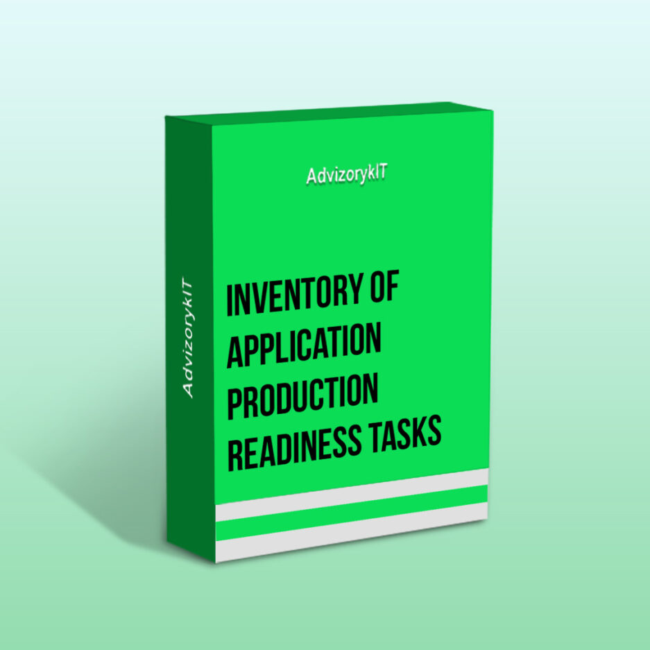 Inventory Of Application Production Readiness Tasks