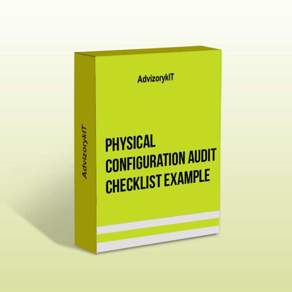 Physical Configuration Audit Checklist Example