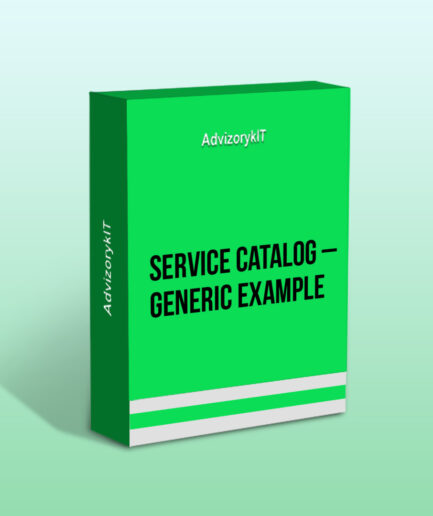 Service Catalog – Generic Example