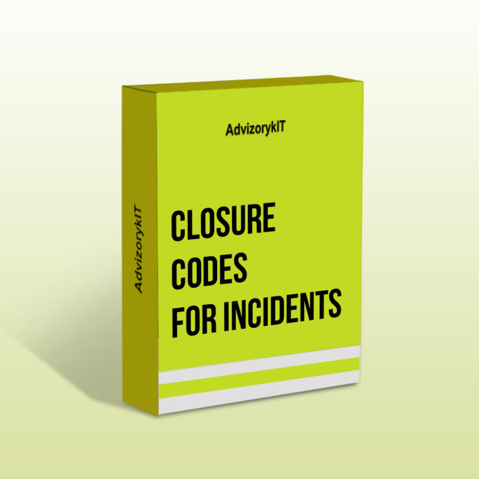 Closure Codes for Incidents