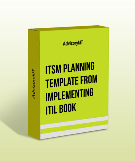 ITSM Planning Template From Implementing ITIL Book