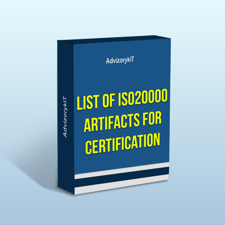 List Of ISO20000 Artifacts For Certification